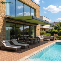 Auvent électrique à cassette intégrale rétractable pour terrasses, fenêtres, auvents extérieurs, protection UV, gris