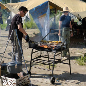 Parrillas Grandes para Barbacoa al Aire Libre, para Jardín, Fiestas, Viajes, Cerveza, Carbón, Camping, con Rejilla Abatible - Product Image 1