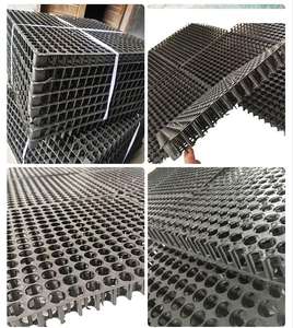 Pannello di drenaggio in plastica HDPE nero 500x500 sottoporla piastra di drenaggio per giardino pensile per piantare serbatoio Garage prato abbellito piano di calpestio - Product Image 1