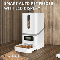 Distributeur automatique intelligent OEM pour animaux de compagnie en acier inoxydable, distributeur de nourriture durable pour chiens et chats, bol à alimentation lente à piles, mangeoire automatique programmable pour chiens