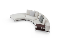 Ensemble de canapés d'angle incurvés en tissu de design italien moderne et luxueux, doux et design, pour grands appartements ou hôtels