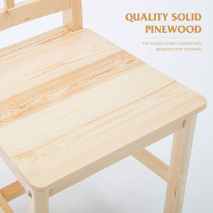 Ensemble de Table de cuisine nordique 5 pièces, 4 chaises en bois, Table de salle à manger, meubles de cuisine - Product Image 5