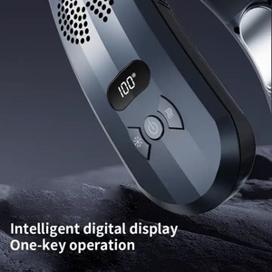 Hands-New 6000mAh <b>Portable</b> Hanging Heater Neck Heating <b>Fan</b> Can Be Cooling and Heating Digital Display Usb <b>Recharging</b> for Summer - Product Image 2