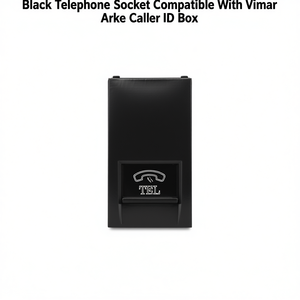 เต้ารับโทรศัพท์สีดำ ใช้ได้กับกล่องแสดงหมายเลขโทรเข้า Vimar Arke - Product Image 3
