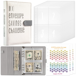 Bán buôn tùy chỉnh A5 Ngân Sách chất kết dính 100gsm Trọng lượng giấy tiền tổ chức với tiền mặt Phong Bì cho ngân sách - Product Image 4