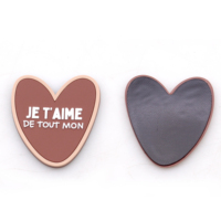 Étiquettes personnalisées en PVC souple 3D avec crochet et boucle, en forme de fleur ou de cœur, pour vêtements et chapeaux