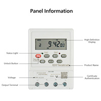 Interruptor Temporizador Digital Inteligente Programable de 220V 25A 30A, con Pantalla LCD Semanal de 7 Días, Mini Controlador de Tiempo a Pilas