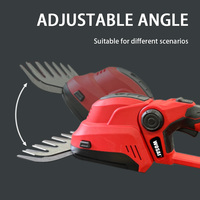 Tondeuse à gazon électrique sans fil rechargeable 2-en-1 20V pour bricolage, taille-haie, coupe-bordures 200W avec boîte de vitesses à deux étages et moteur à balais 550