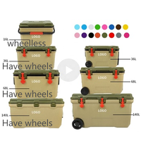 4 en 1 Mini Petite Grande Boîte Glacière à Glace Portable Isolée à Bas Prix Personnalisée pour le Camping en Plein Air avec Rouleaux de Roues
