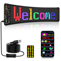 Letrero LED Flexible para Coche con Ojos de Diablo Digitales Luminosos, Pantalla Programable para Ventana Trasera, Control por App y Resistente al Agua