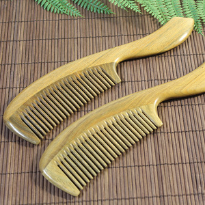 Green Sandalwood Large Hair <b>Comb</b> <b>Wide</b> Tooth For Home Use Massage And Styling - Product Image 2