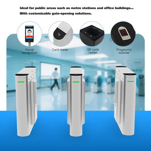 HCW Acier Inoxydable Automatique Électronique Aile Tourniquet Barrière Porte Haute Vitesse Sécurité Rabat Reconnaissance Faciale Bi-direction - Product Image 4