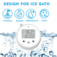 Thermomètres de bain flottants étanches à écran LCD avec logo pour adultes, thermomètre pour bain de glace, thermomètre pour baignoire froide, thermomètre pour seau à glace