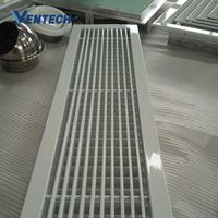 Diffuseur d'air de plafond en aluminium à grille linéaire rectangulaire à simple déflection, moderne et durable, pour ventilation CVC et retour d'air