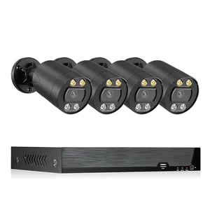 Ngoài trời tầm nhìn ban Đêm giám sát CCTV Camera Set 4k 4CH 4 kênh an ninh Hệ thống camera