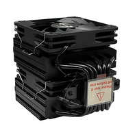 Para PCCOOLER RZ620 CPU blanca cubierta de ánodo de radiador refrigerado por aire torre doble 6 tubo de calor ventilador de ajuste de 3 engranajes compatible con 1700/AM5