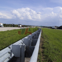 Barandilla de Seguridad para Carreteras de Acero Galvanizado en Forma de W, Alta Resistencia, Personalizable con Recubrimiento en Polvo para Seguridad Vial