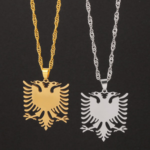 Gioielli di moda da donna in lega di metallo argento oro acciaio inossidabile gioielli con collana di aquila albania - Product Image 1