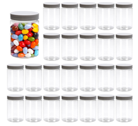 Couvercles de pots de crème en plastique PET ambre transparent 100ml 120ml 200ml 250ml pour emballage alimentaire pour le stockage de collation de biscuit de sucre de sucrerie