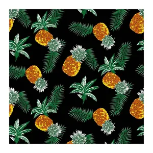 Ananas frutta fiori di stampa dello schermo tessuti di rayon per il vestito, camicetta, pigiami