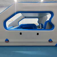 Bateau de plaisance gonflable en PVC Sea Vacation Freboard, 4,5 m, pour 5 à 10 personnes, bateau flottant pour l'eau