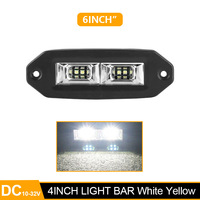 Barre lumineuse de travail 6500K étanche pour moteur de voiture de ramassage tout-terrain 20W Mount LED Pods Flood Work Bar