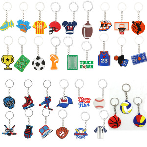 Porte-clés en métal en forme de ballon de football de dessin animé, pendentif de sac, fournitures pour fans, petits cadeaux sportifs - Product Image 5