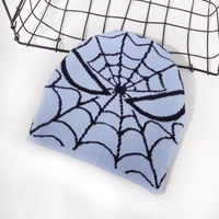 Nuevo Gorro de Punto Estilo Hip-Hop con Diseño de Telaraña de Spiderman 100% Acrílico, Gorro de Invierno sin Dobladillo, Estilo Urbano, Diseño de Dibujos Animados