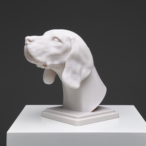 <span class=keywords><strong>Testa</strong></span> di Manichino per Animali Domestici per Esposizione Collari, Modello Cane Stampato in 3D PLA, <span class=keywords><strong>Statua</strong></span> Decorativa Moderna da Tavolo - Product Image 4