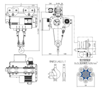 Palans électriques monopoutre NOVOCRANE ECO4 5T à câble métallique pour charges lourdes, à encombrement standard, à vendre