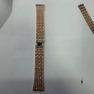 Apple Watch Diamond Mesh Band 18mm 20mm 22mm Silver Gold Rose Gold Metal Strap <b>Snap</b> <b>Fastener</b> Universal Smart Watch Bands - Product Image 2