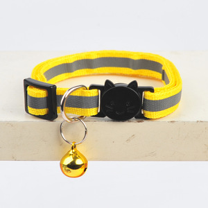 Collares Reflectantes para Gatos de Poliéster con Hebilla de Seguridad y Cascabeles, Collar para Gatitos con Etiqueta para Nombre, Ajustable y Moderno - Product Image 6