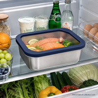 Ensemble de 25 contenants alimentaires en acier inoxydable 304 avec couvercles en silicone et verre, hermétiques, anti-fuites, empilables, modernes, plusieurs tailles
