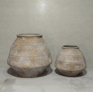 Modern Vintage Fiber Cement Planter Pots with Drainage Hole For Garden Outdoor/Indoor Flower Pots Decoration - Product Image 3