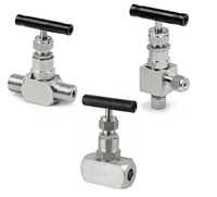 VALLOK Robinet à aiguille réglable mini mâle droit pour instruments, 3000-6000 PSI, NPT, en acier inoxydable, manuel, pour gaz, 1/4