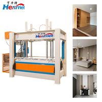 Presse à chaud 8 couches 50T pour portes en bois, panneaux de placage mélaminé et panneaux de bois d'ingénierie à grain de bois