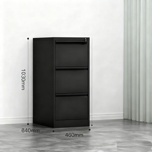 Armoire de bureau simple en métal, armoire à dossiers, unité de rangement de type <span class=keywords><strong>tiroir</strong></span>, armoire de rangement de format A4 avec serrure pour un rangement compact - Product Image 4