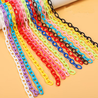 Chaîne en plastique de sécurité de connecteurs standard colorés de délinéateur pour les maillons de chaîne en plastique de cônes de la circulation pour le contrôle des foules