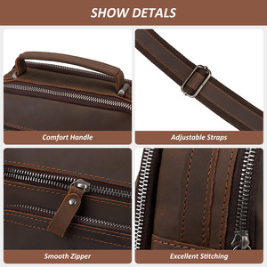 Bolso <span class=keywords><strong>Bandolera</strong></span> de Cuero para <span class=keywords><strong>Hombre</strong></span> HUMERPAUL, Maletín Cruzado de Negocios para el Trabajo, Bolso de Viaje de <span class=keywords><strong>Piel</strong></span> de Vaca Genuina de Alta Calidad para <span class=keywords><strong>Hombre</strong></span> - Product Image 4