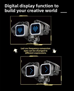 <span class=keywords><strong>Robot</strong></span> programmable 5-en-1 à affichage numérique, télécommandé, en plastique, alimenté par piles, blocs de construction éducatifs, jouet conforme à la norme EN71 - Product Image 4