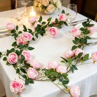 Guirlandes de roses artificielles en soie Xin Han Rong, style Monet, durables, pour arrangements floraux et murs de fleurs décoratifs