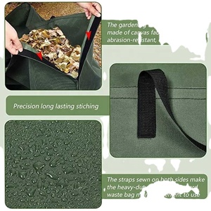Sac à déchets de jardin en <span class=keywords><strong>toile</strong></span> robuste réutilisable pour déchets de jardin, sac à ordures, sac à main de jardinage - Product Image 4