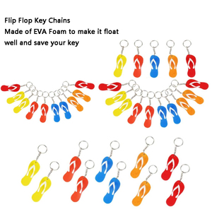 Custom Logo Slipper Sleutelhanger Zachte Eva Foam Float Flip Flop <span class=keywords><strong>Mini</strong></span> Sleutelhanger Schattig Licht Gewicht