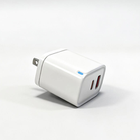 Chargeur rapide OEM 20W PD Type C, faible MOQ 500, emballage personnalisé, adaptateur de charge murale USB double port, prise US