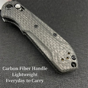 Cuchillo Plegable HL Cutters-062 S90V de Acero Inoxidable con Mango de Fibra de Carbono, para Uso Industrial, Táctico, Supervivencia, Caza y Camping, OEM - Product Image 4