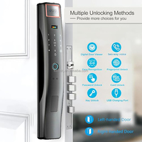 Cerradura Inteligente Ttlock para Puerta, con Huella Dactilar, Código, Impermeable, para Puertas de Aluminio y Madera, WiFi, Tarjeta, Interruptor Maestro, Cámara Tuya, Nube, 100
