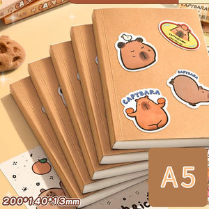 Creativo fai da te carino A5 quaderno ispessito in carta Kraft <span class=keywords><strong>libro</strong></span> di registrazione in aula semplice linea orizzontale mappa mentale stampata per il College - Product Image 5