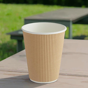 500 đếm gợn cách điện 12 oz Cốc giấy thủ công dùng một lần có thể tái chế số lượng lớn cho văn phòng gia đình hoặc cửa hàng cà phê đồ uống nóng - Product Image 4