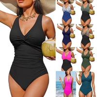 Nouvel ensemble bikini une pièce 2026 sexy imprimé léopard style européen amincissant pour femme, maillot de bain de plage