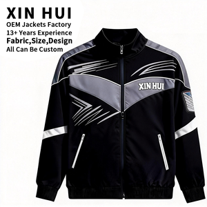 Chaqueta de Invierno Personalizada para Hombre, Estilo Urbano y Deportivo, Cortavientos de Alta Calidad con Parches, Chaqueta Bomber Bordada, Chaqueta Deportiva de Cuero PU - Product Image 1